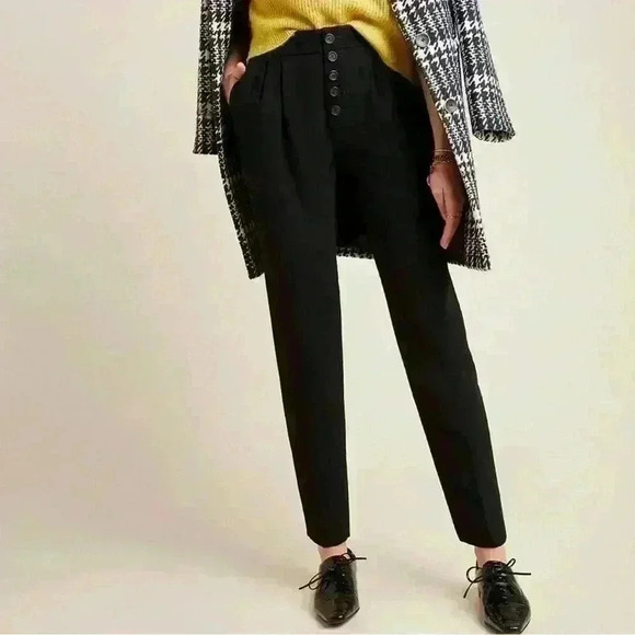 Anthropologie Pants - Anthropologie Sasha Button Fly Pockets High Rise